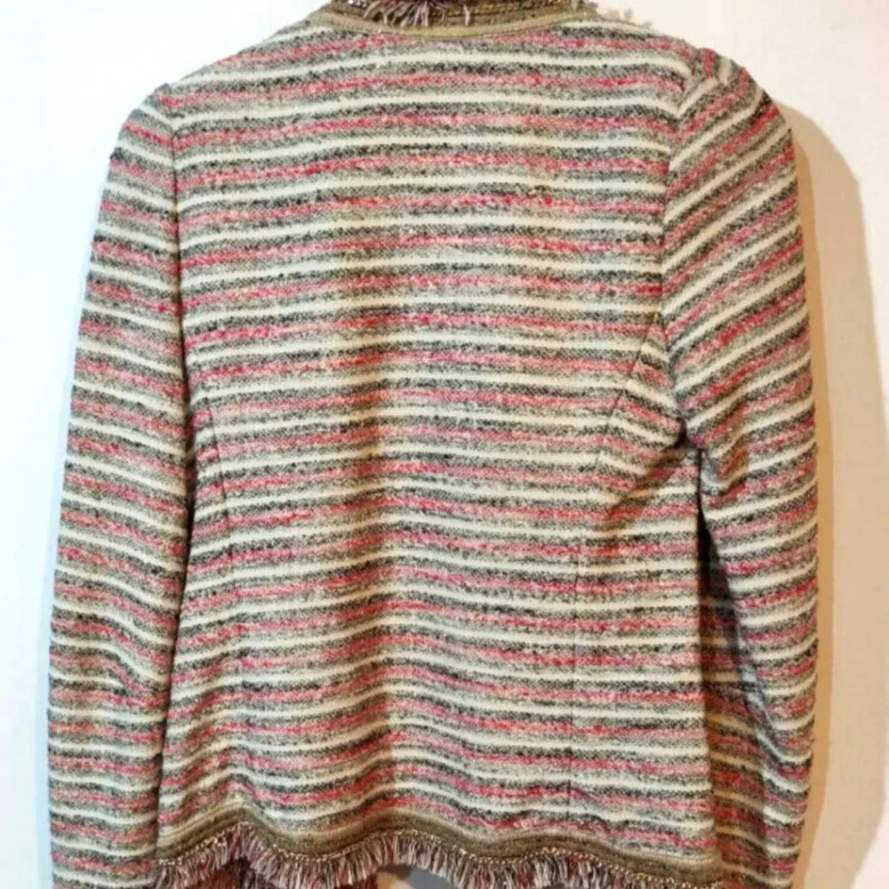 Tweed Jacket Blazer Patrizia Pepe  Button Up Shirt Size 44 Medium Chanel Style - Picture 7 of 11